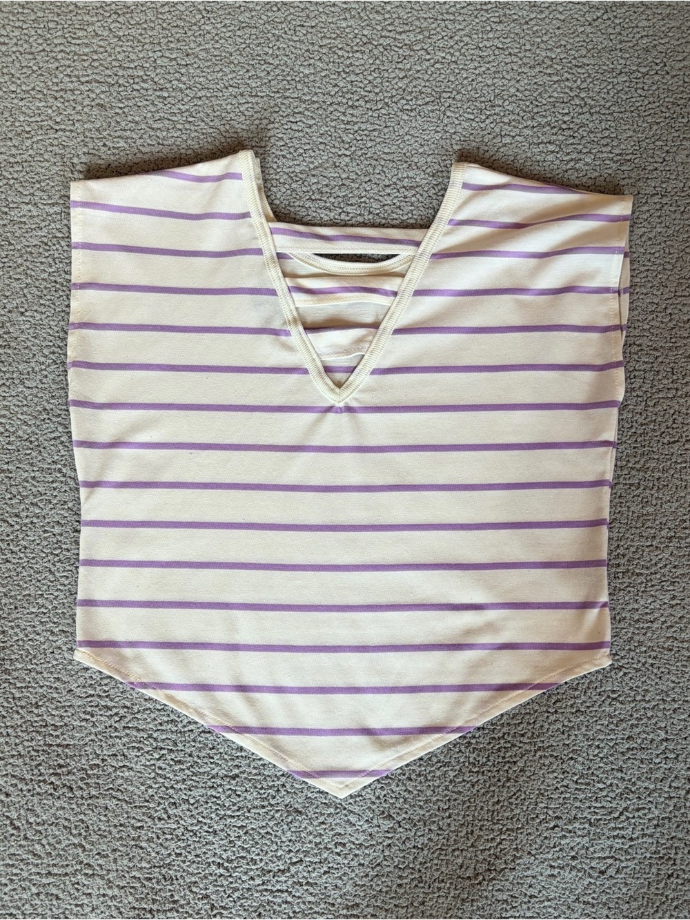 True Vintage 80s Avant Garde New Wave Punk V Hem Crop Top Size XS/S - Picture 6 of 11